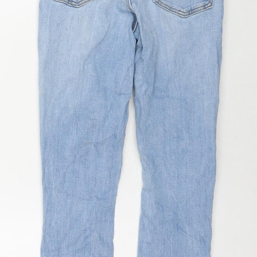River Island Girls Blue Cotton Skinny Jeans Size 10 Years L23 in Regular Zip - Adjustable Waist