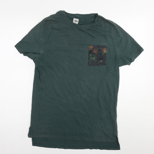 ASOS Mens Green Cotton T-Shirt Size S Round Neck