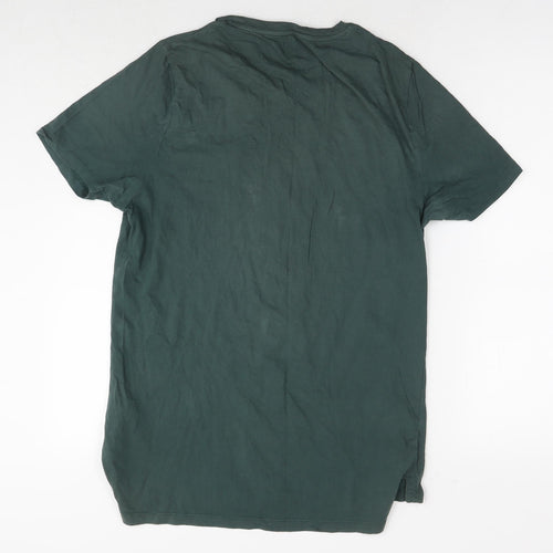 ASOS Mens Green Cotton T-Shirt Size S Round Neck