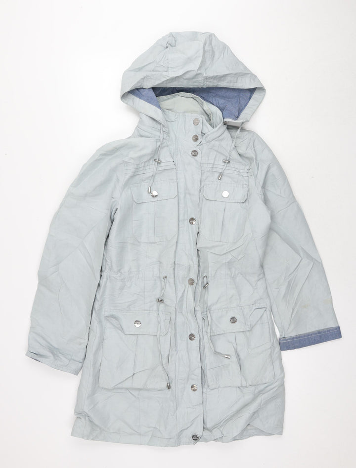 Per Una Womens Blue Parka Jacket Size 8 Zip