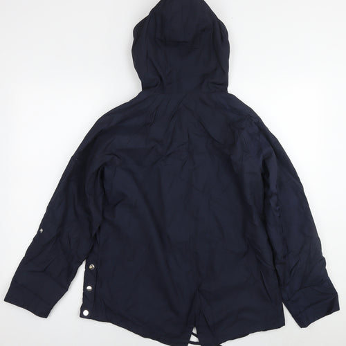 M&Co Womens Blue Parka Jacket Size 10 Zip