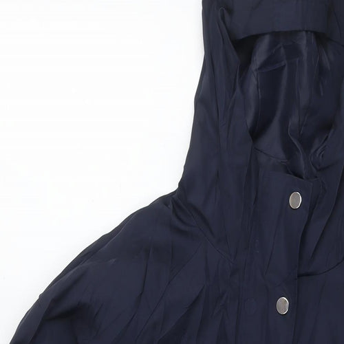 M&Co Womens Blue Parka Jacket Size 10 Zip