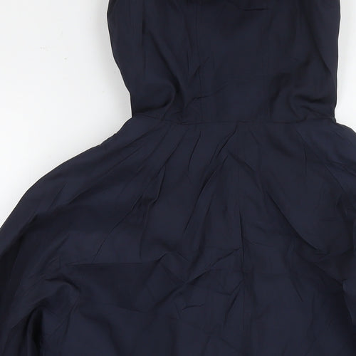 M&Co Womens Blue Parka Jacket Size 10 Zip