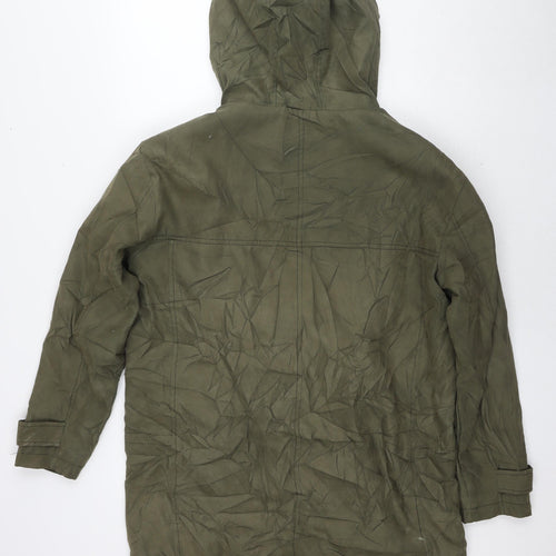 ASOS Womens Green Parka Coat Size 10 Zip