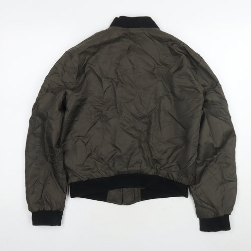 Zara Womens Green Bomber Jacket Jacket Size S Zip