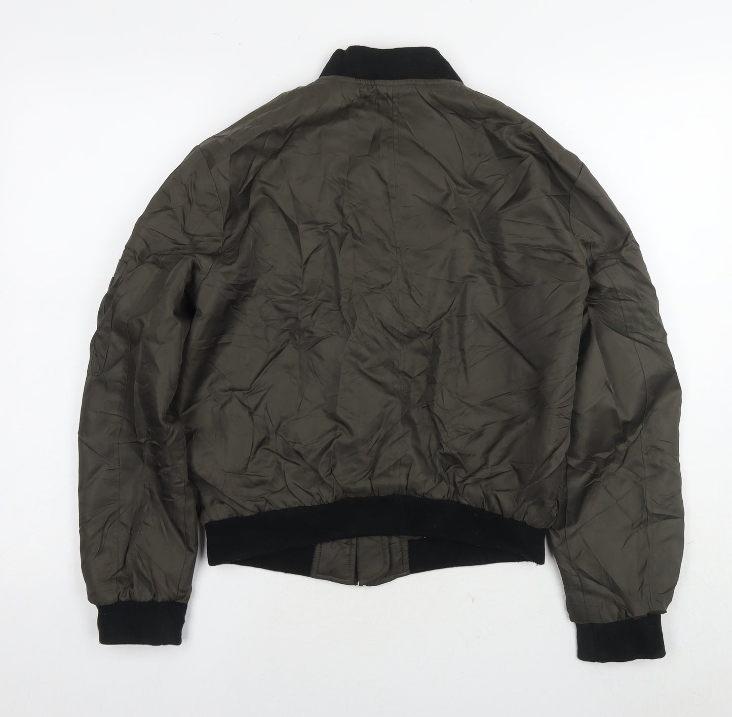 Zara Womens Green Bomber Jacket Jacket Size S Zip