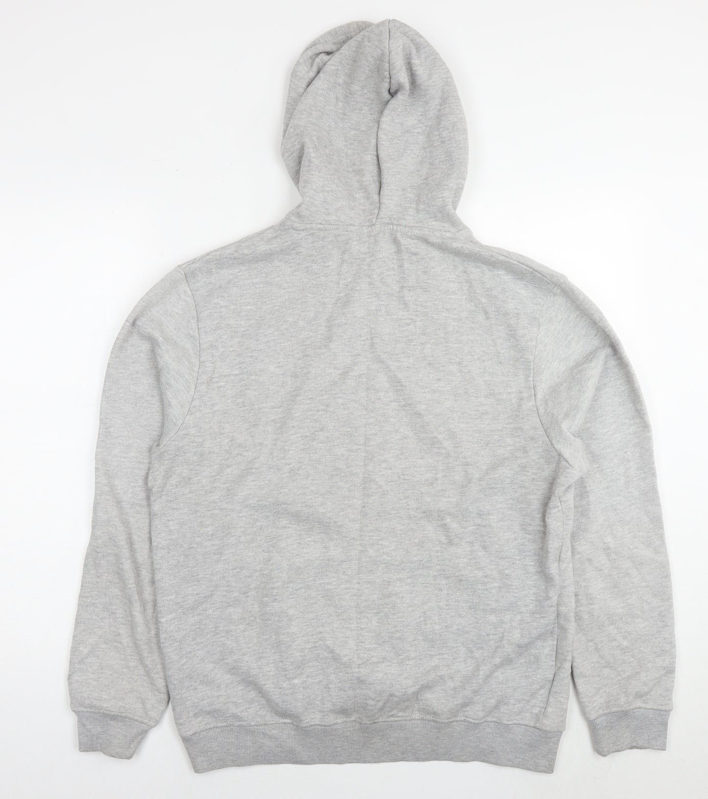 MAN Mens Grey Cotton Pullover Hoodie Size M - Logo