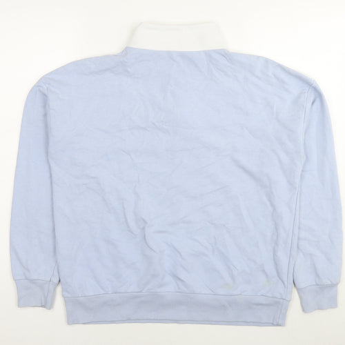 New Look Womens Blue Cotton Pullover Sweatshirt Size 12 Pullover