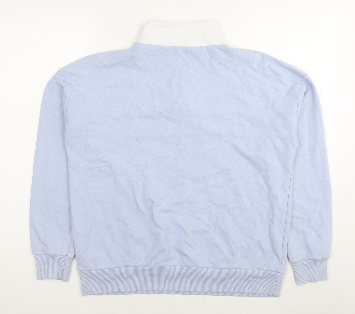 New Look Womens Blue Cotton Pullover Sweatshirt Size 12 Pullover