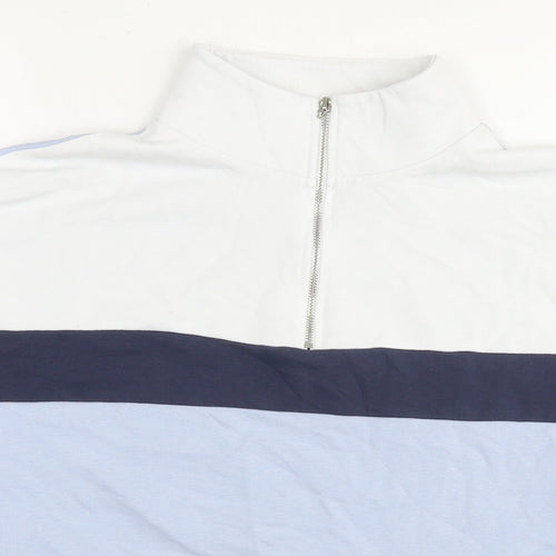 New Look Womens Blue Cotton Pullover Sweatshirt Size 12 Pullover