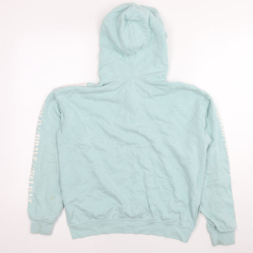 H&M Girls Blue Cotton Pullover Hoodie Size 13-14 Years Pullover