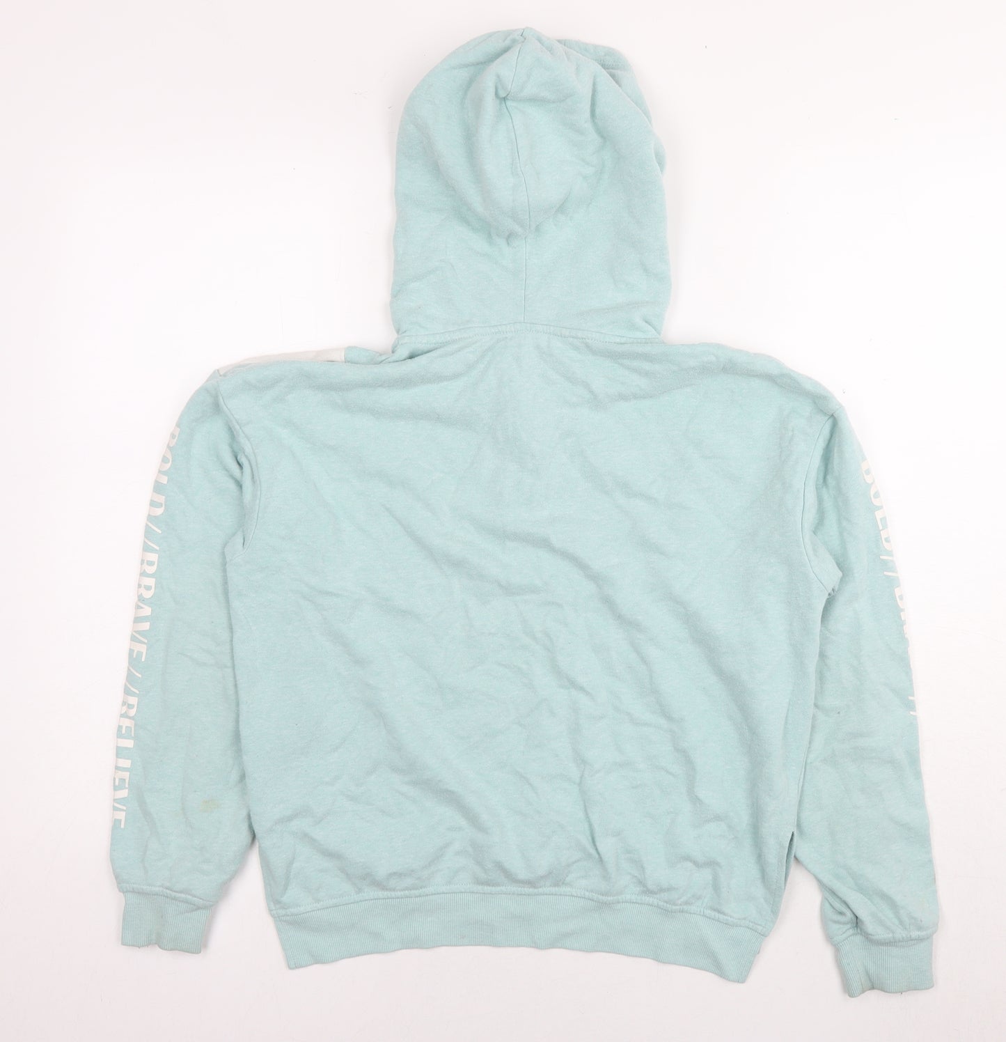 H&M Girls Blue Cotton Pullover Hoodie Size 13-14 Years Pullover