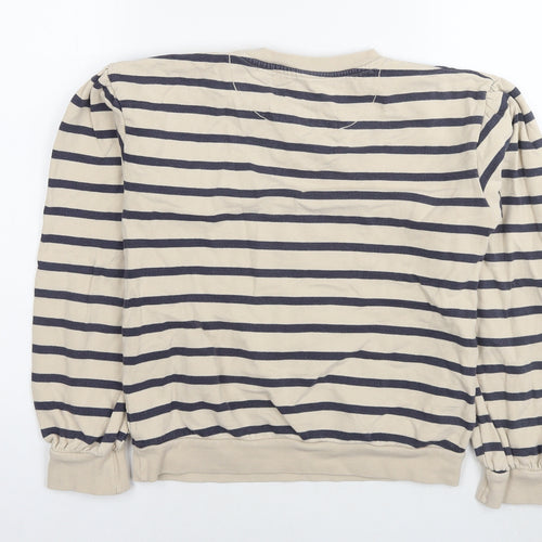 John Lewis Girls Beige Striped Cotton Pullover Sweatshirt Size 11 Years Pullover - Sequin Detail Dog