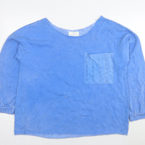 NEXT Womens Blue Cotton Pullover Sweatshirt Size L Pullover