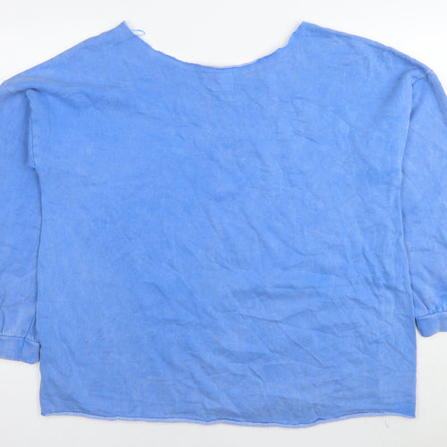 NEXT Womens Blue Cotton Pullover Sweatshirt Size L Pullover