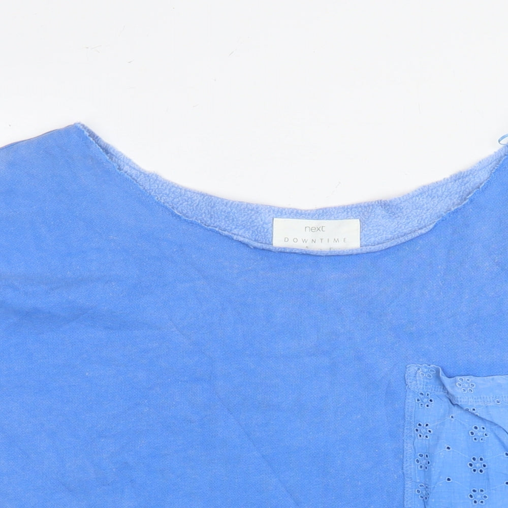 NEXT Womens Blue Cotton Pullover Sweatshirt Size L Pullover