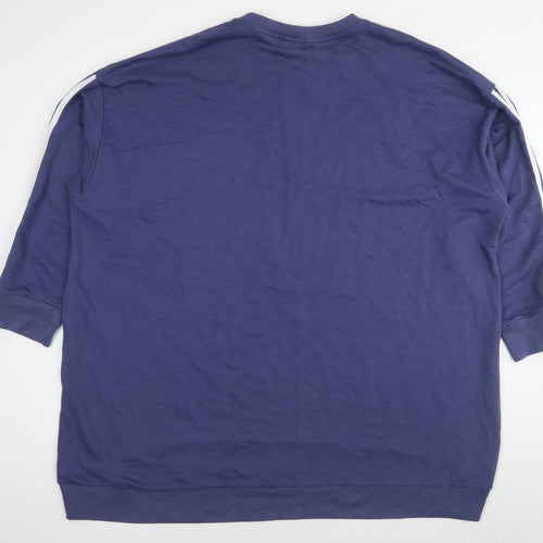 Yours Womens Blue Cotton Pullover Sweatshirt Size 26 Pullover - Tunic Size 26-28