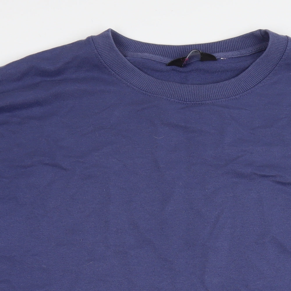 Yours Womens Blue Cotton Pullover Sweatshirt Size 26 Pullover - Tunic Size 26-28