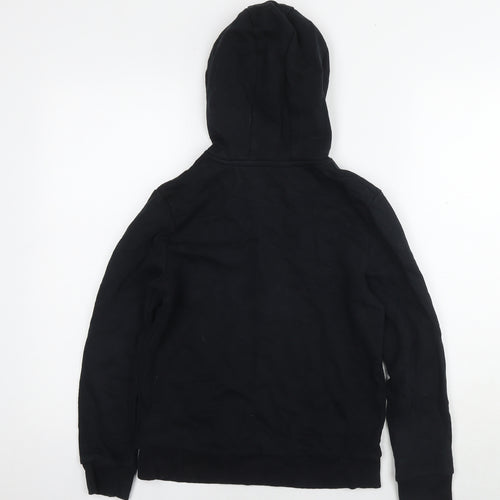 Marks and Spencer Boys Black Cotton Pullover Hoodie Size 10-11 Years Pullover