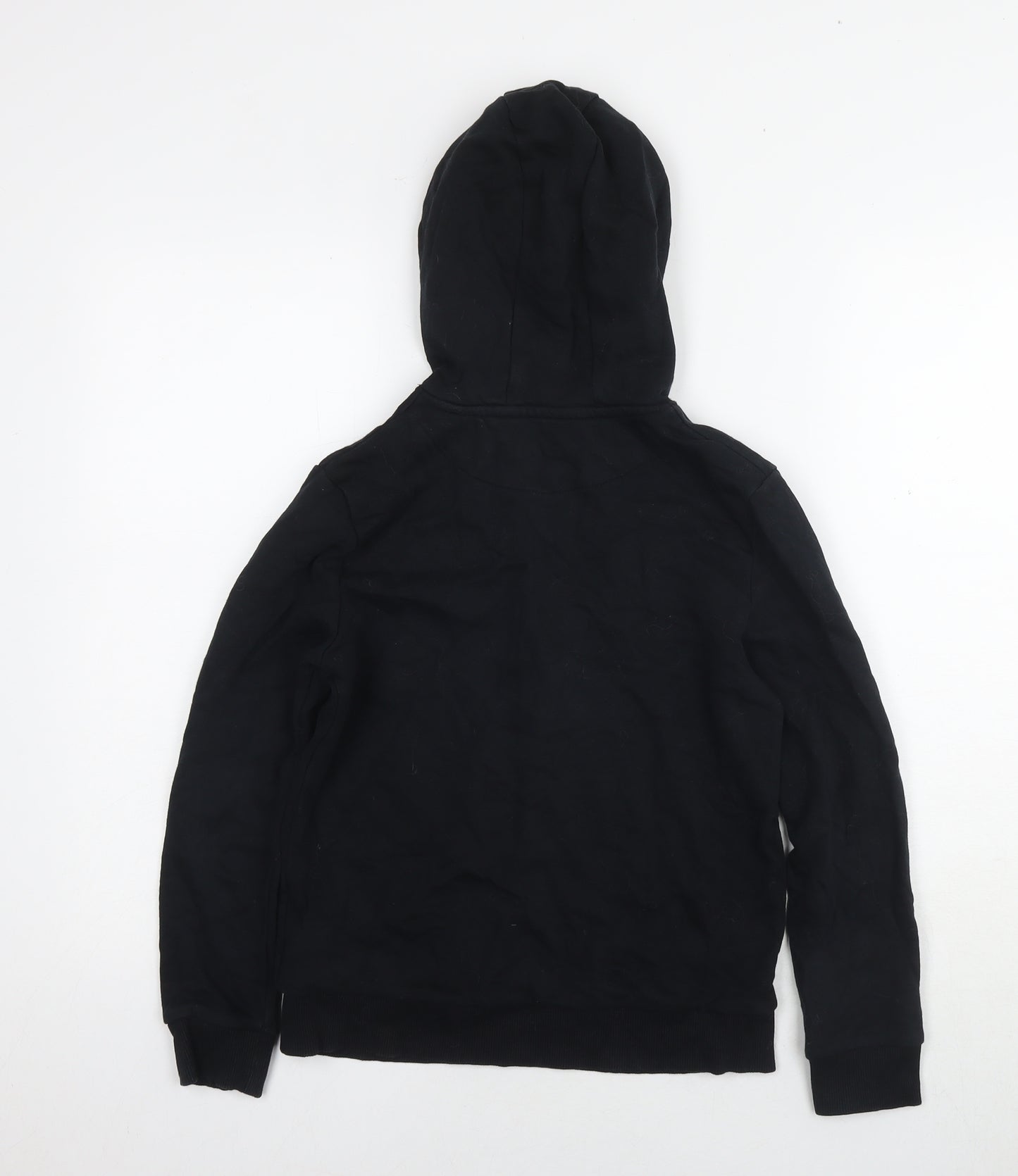 Marks and Spencer Boys Black Cotton Pullover Hoodie Size 10-11 Years Pullover