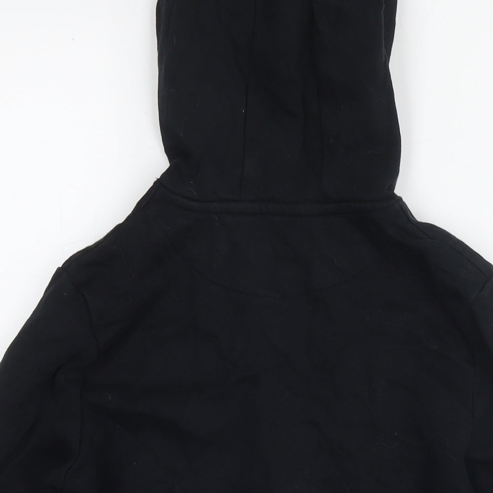 Marks and Spencer Boys Black Cotton Pullover Hoodie Size 10-11 Years Pullover