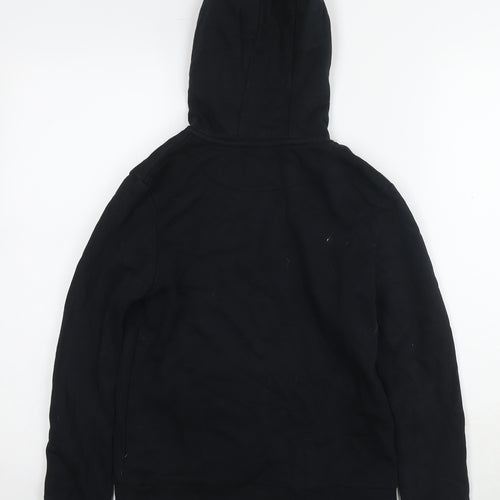 Marks and Spencer Boys Black Cotton Pullover Hoodie Size 10-11 Years Pullover