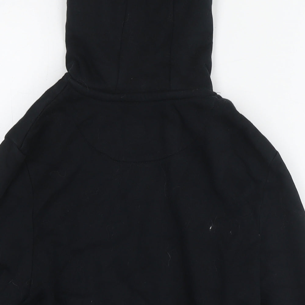 Marks and Spencer Boys Black Cotton Pullover Hoodie Size 10-11 Years Pullover