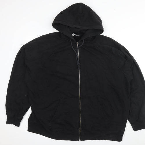 Divided by H&M Mens Black Cotton Full Zip Hoodie Size XL