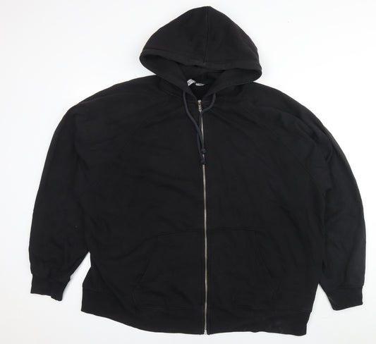 Divided by H&M Mens Black Cotton Full Zip Hoodie Size XL