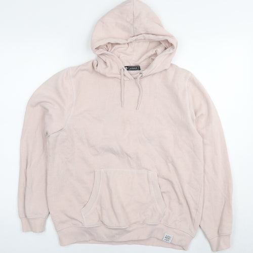 Avenue Womens Pink Cotton Pullover Hoodie Size 14 Pullover