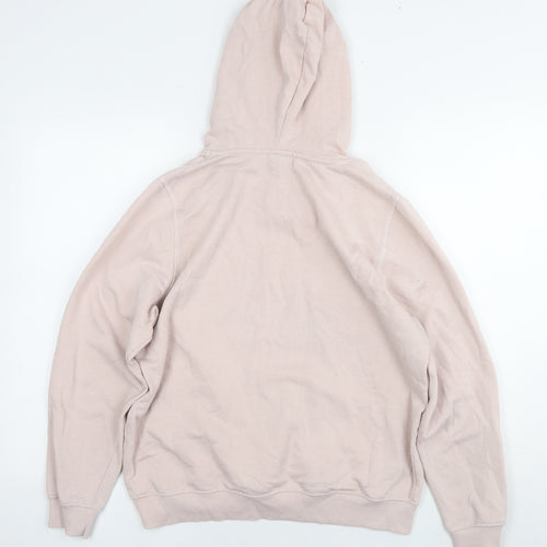 Avenue Womens Pink Cotton Pullover Hoodie Size 14 Pullover