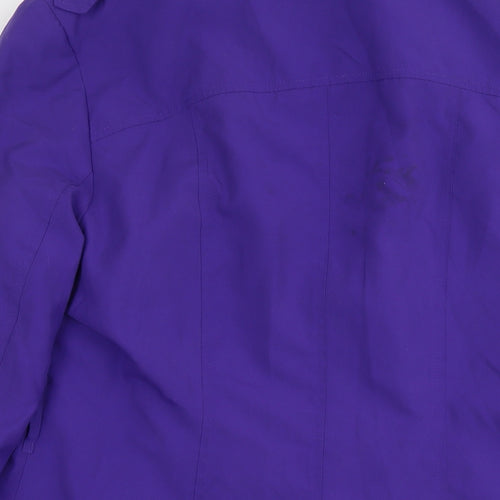 Marks and Spencer Womens Purple Overcoat Coat Size 16 Button