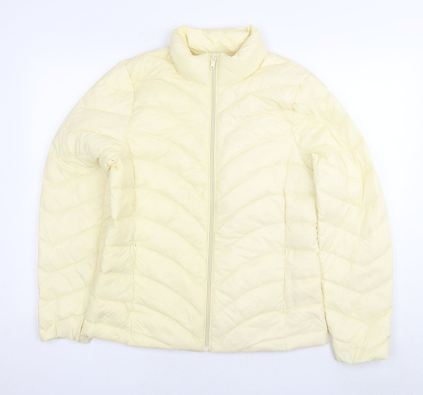 Marks and Spencer Womens Yellow Puffer Jacket Jacket Size 12 Zip