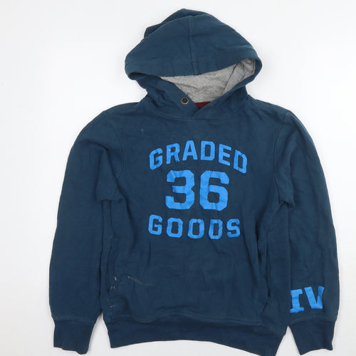 H&M Boys Blue Cotton Pullover Hoodie Size 10-11 Years Pullover - Age 10-12 Years 36 Goods