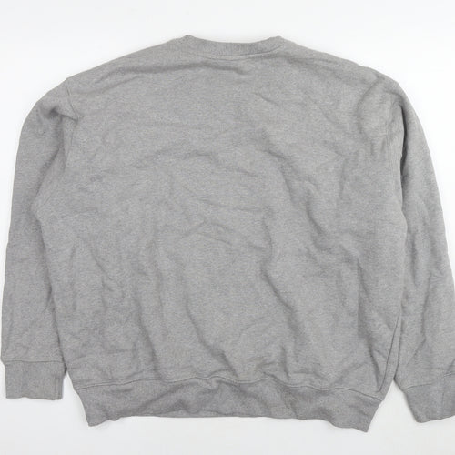 Zara Womens Grey Cotton Pullover Sweatshirt Size M Pullover