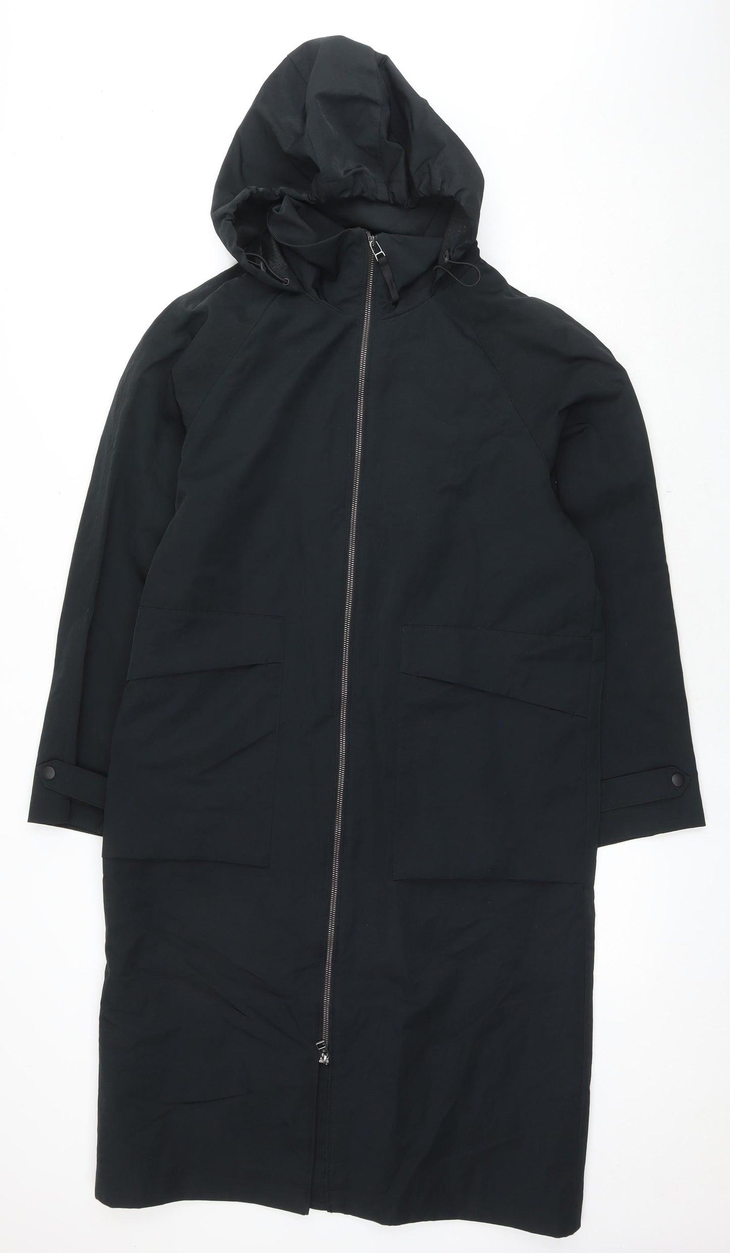 Marks and Spencer Womens Black Rain Coat Jacket Size S Zip