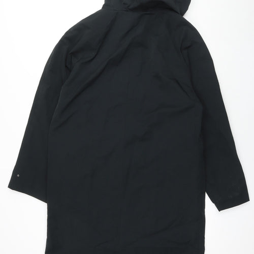 Marks and Spencer Womens Black Rain Coat Jacket Size S Zip