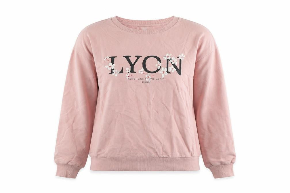 Divided by H&M Womens Pink Cotton Full Zip Hoodie Size S Pullover - Lyon flowers