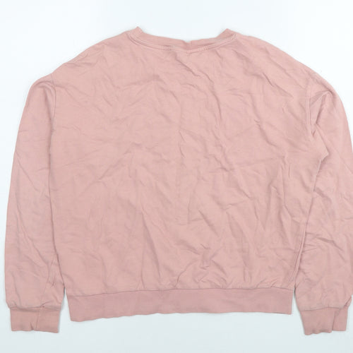 Divided by H&M Womens Pink Cotton Full Zip Hoodie Size S Pullover - Lyon flowers