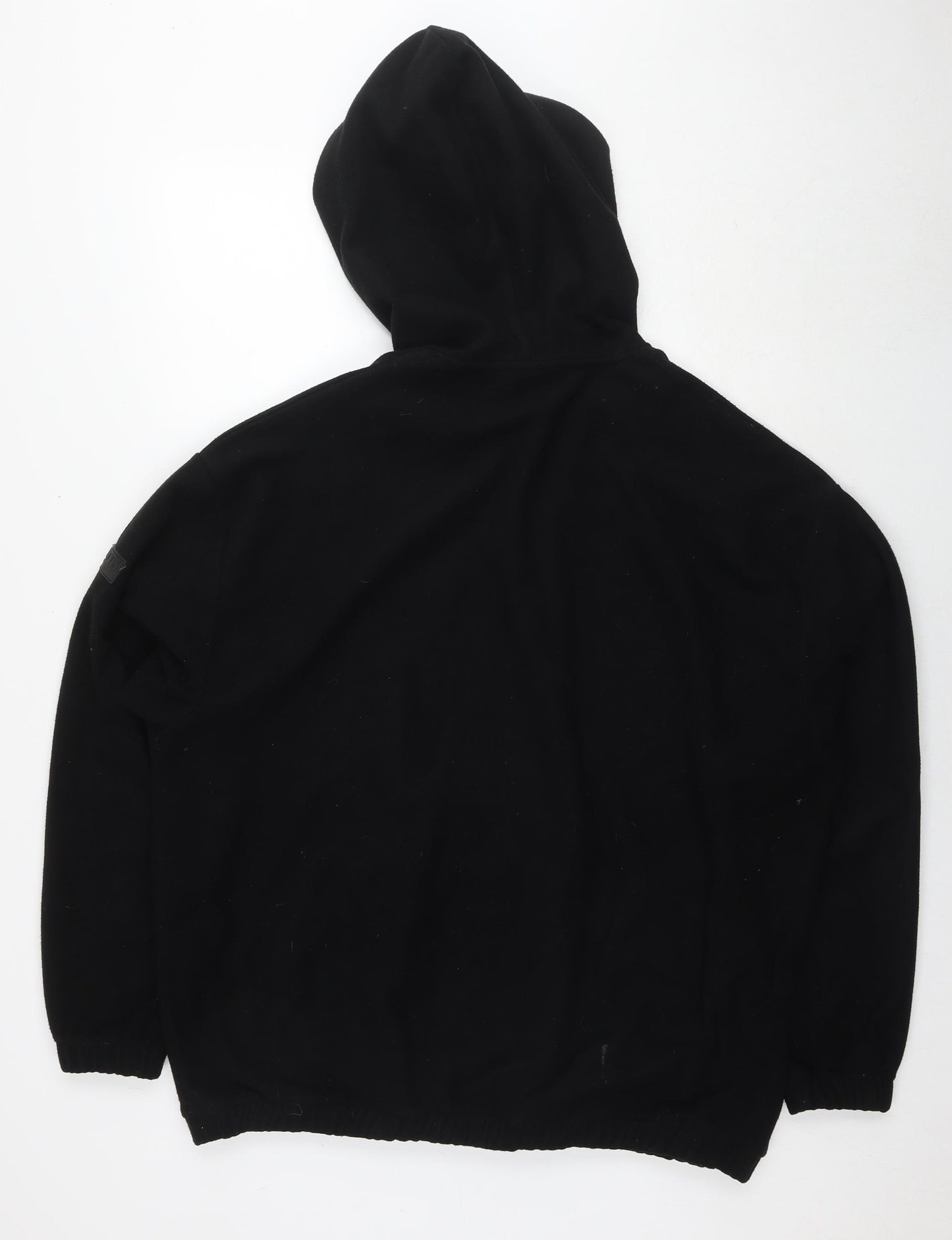 ASOS Mens Black Polyester Pullover Hoodie Size L