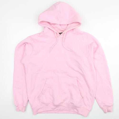 PRETTYLITTLETHING Womens Pink Cotton Pullover Hoodie Size S Pullover