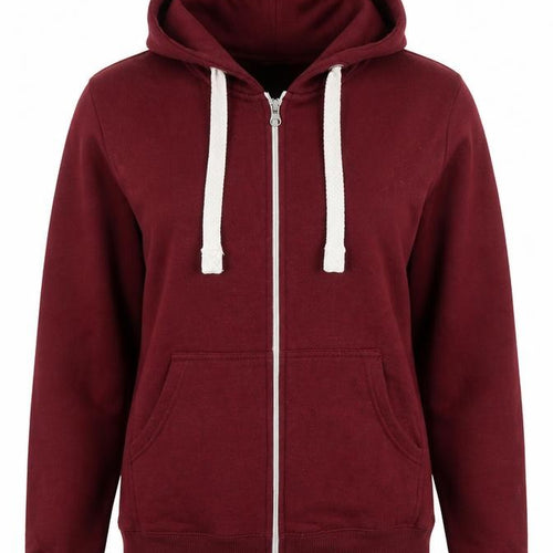 Malaika Womens Red Cotton Full Zip Hoodie Size S Zip