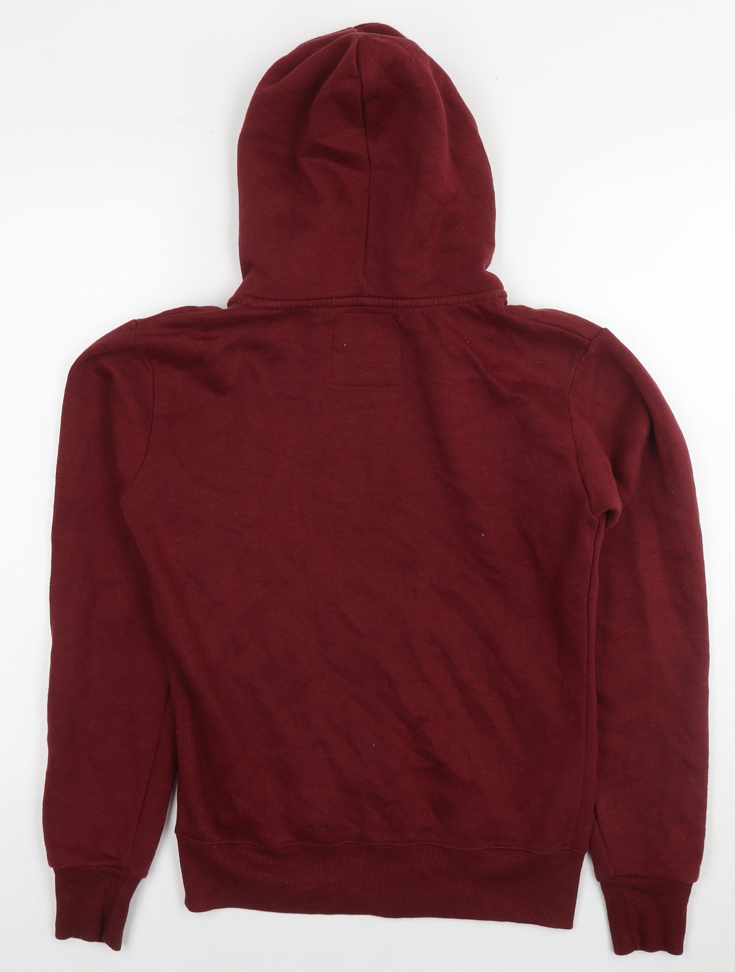 Malaika Womens Red Cotton Full Zip Hoodie Size S Zip