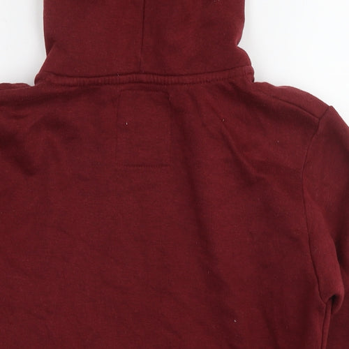Malaika Womens Red Cotton Full Zip Hoodie Size S Zip