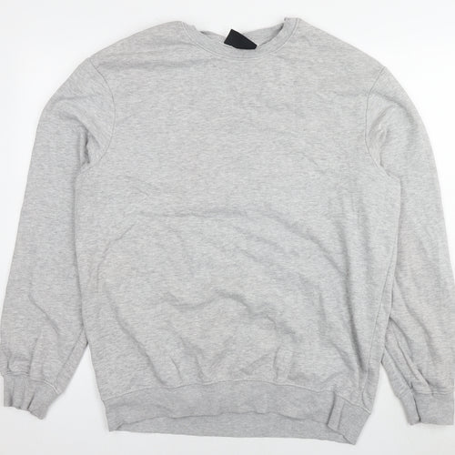 H&M Womens Grey Cotton Pullover Sweatshirt Size L Pullover - Tunic