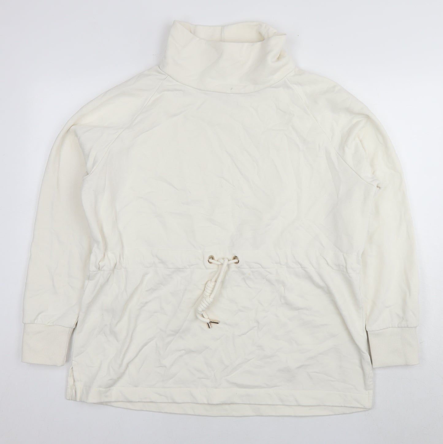 NEXT Womens White Cotton Pullover Sweatshirt Size L Pullover - Tunic