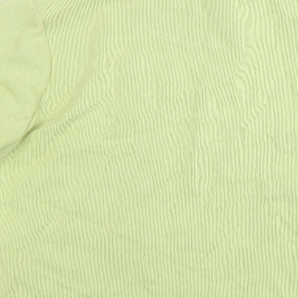 DASH Womens Green Cotton Full Zip Sweatshirt Size 16 Zip