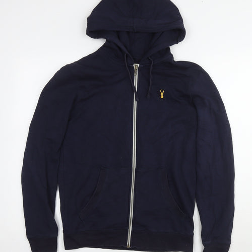 NEXT Mens Blue Cotton Full Zip Hoodie Size S