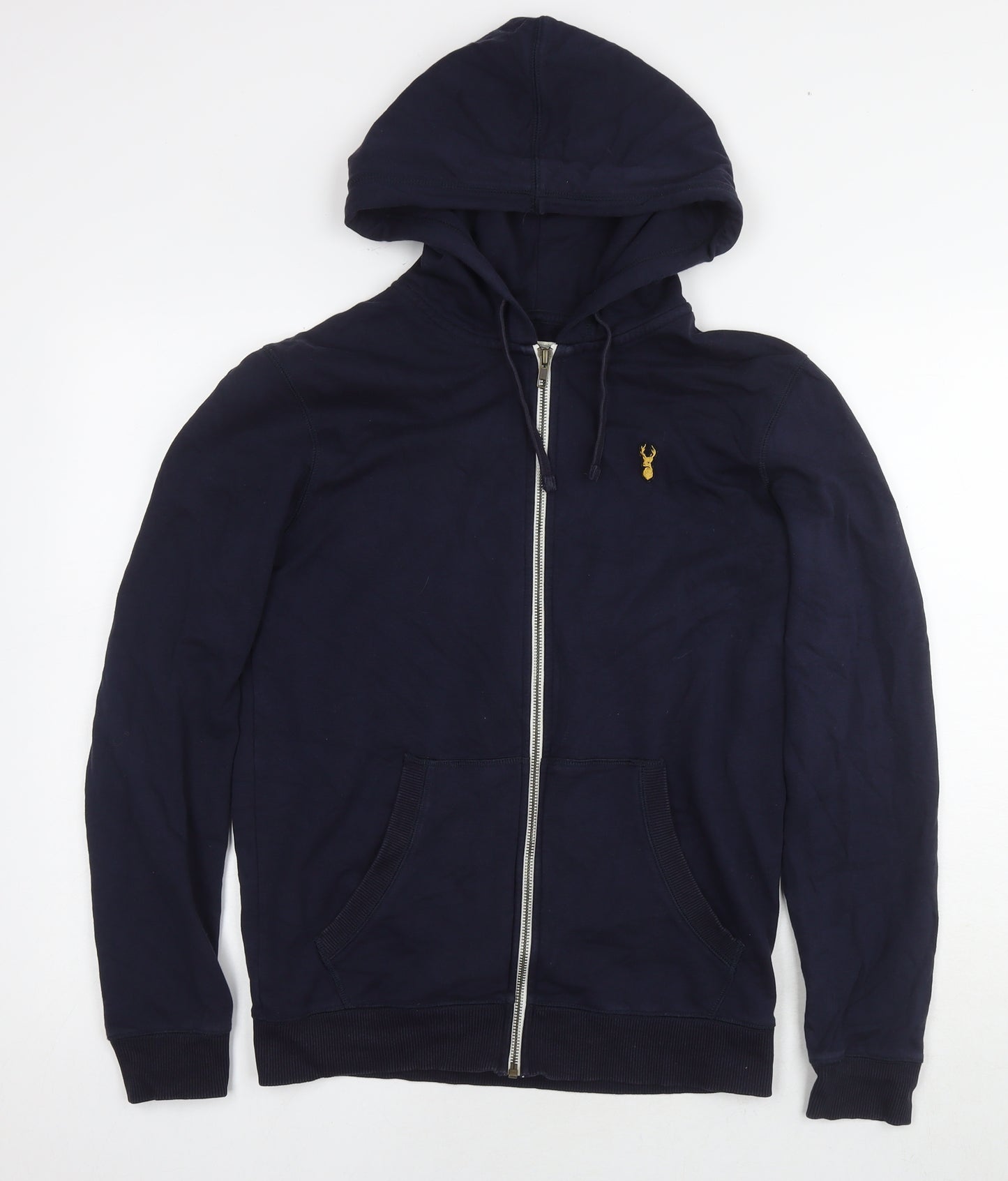 NEXT Mens Blue Cotton Full Zip Hoodie Size S