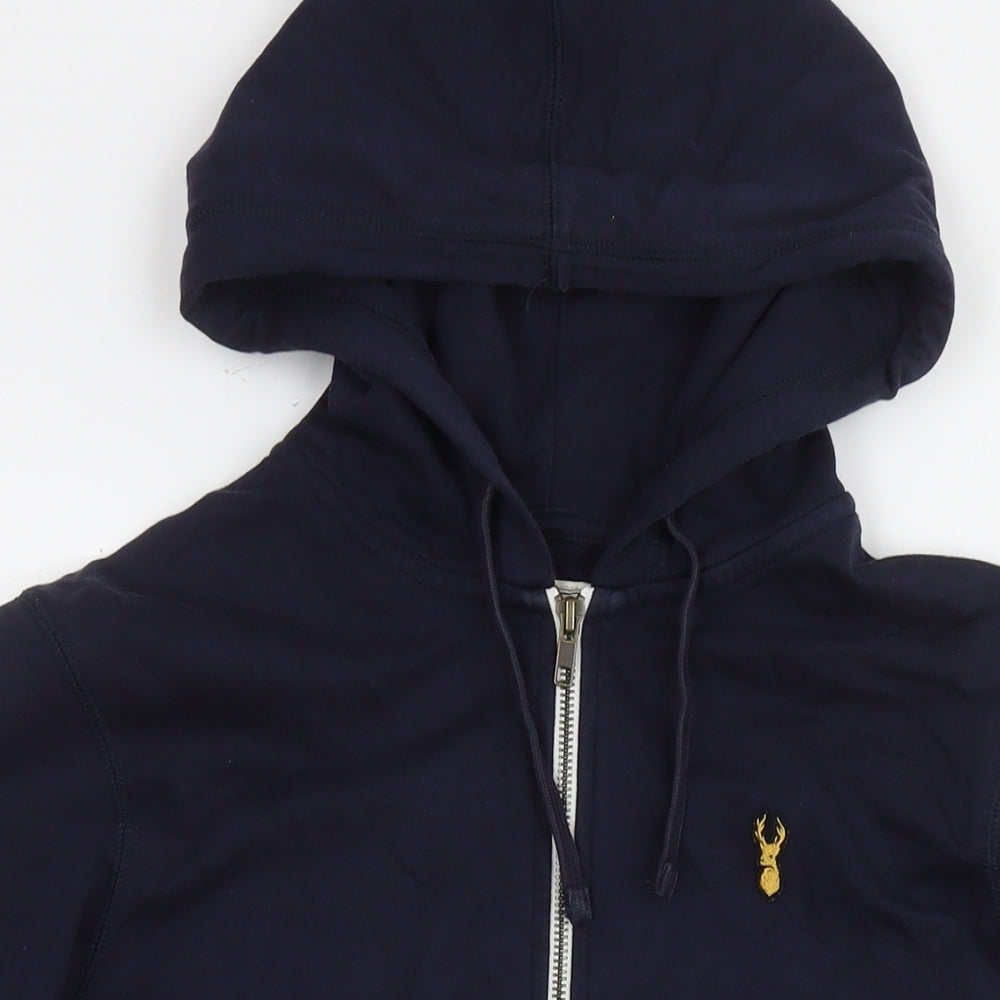 NEXT Mens Blue Cotton Full Zip Hoodie Size S